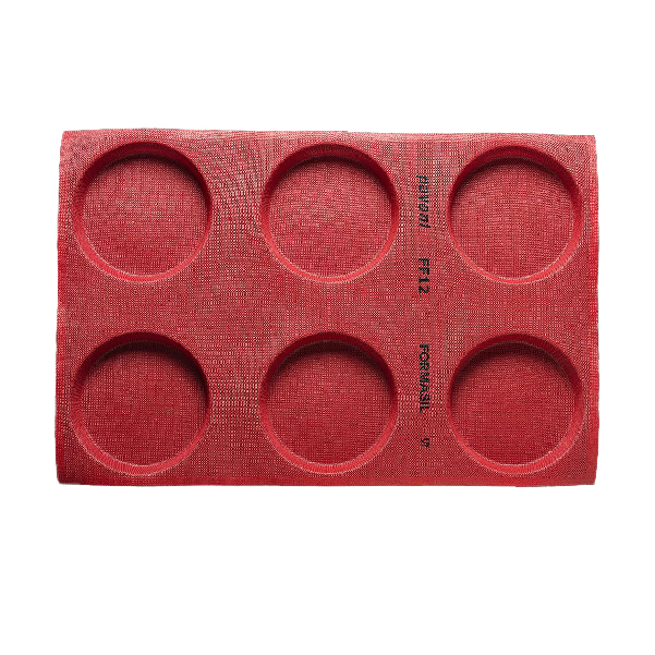 FORMASIL micro perforated silicon mould  - 6 round indents