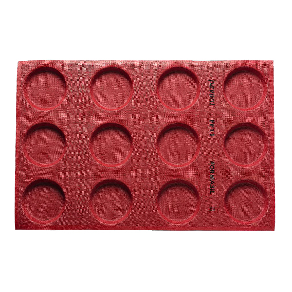 FORMASIL micro perforated silicon mould - 12 round indents