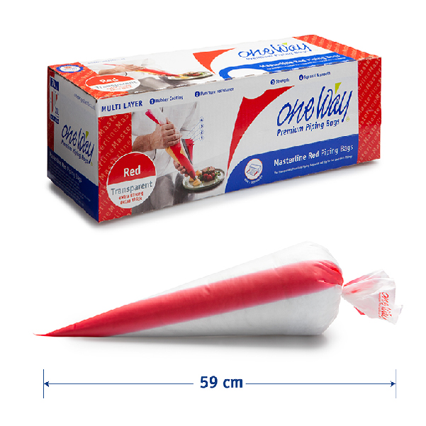 Masterline Premium Piping Bags Red Hot 59x28 Cm