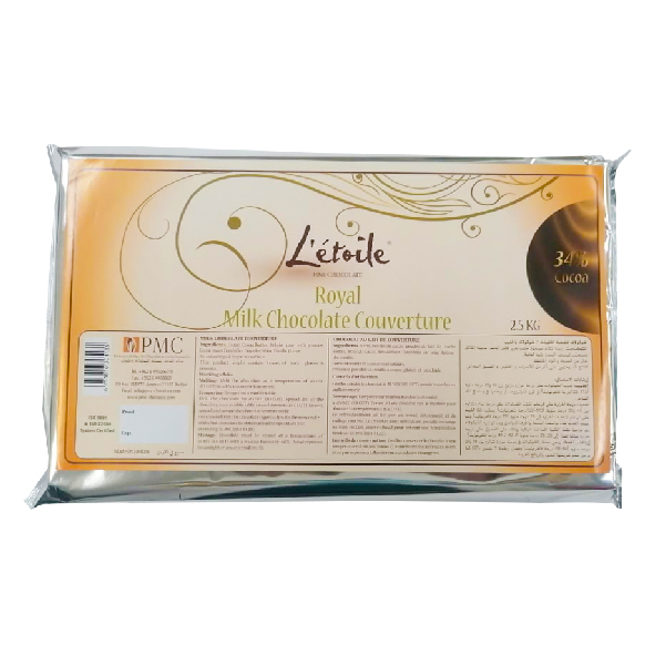 Royal Cocoa Butter Milk Chocolate Block 34%