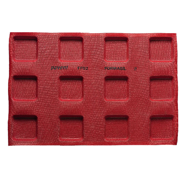 FORMASIL micro perforated silicon mould - 12 square indents