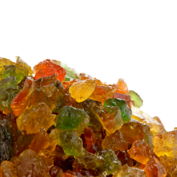 Drained Candied Melon Cubes